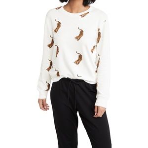 Monrow | Allover Tiger Boyfriend Sweatshirt